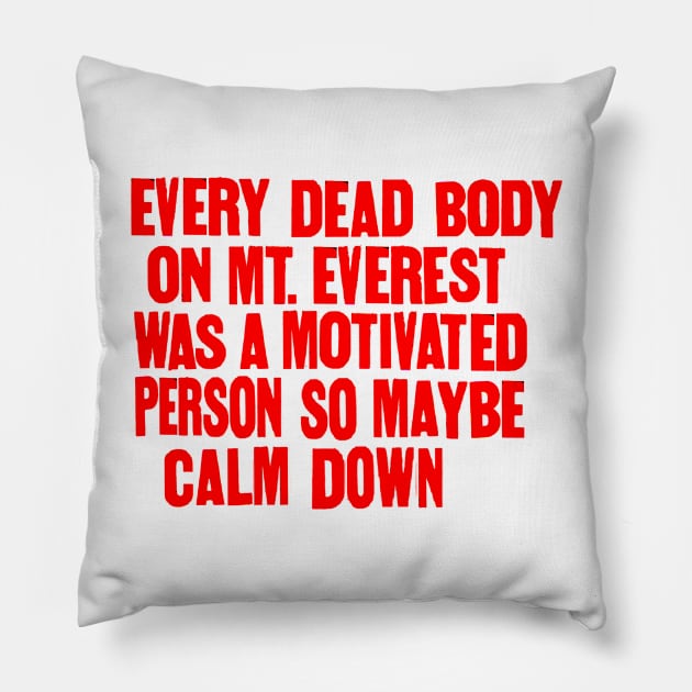 Every dead body Pillow by Stubbs Letterpress