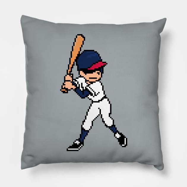 8-Bit Batter - Atlanta Pillow by The Pixel League