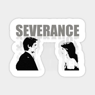 severance series Adam Scott and Britt Lower fan works graphic design by ironpalette Magnet
