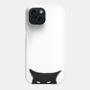 Angry black cat Phone Case