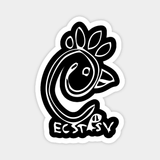 Ecstasy Doodle White Magnet