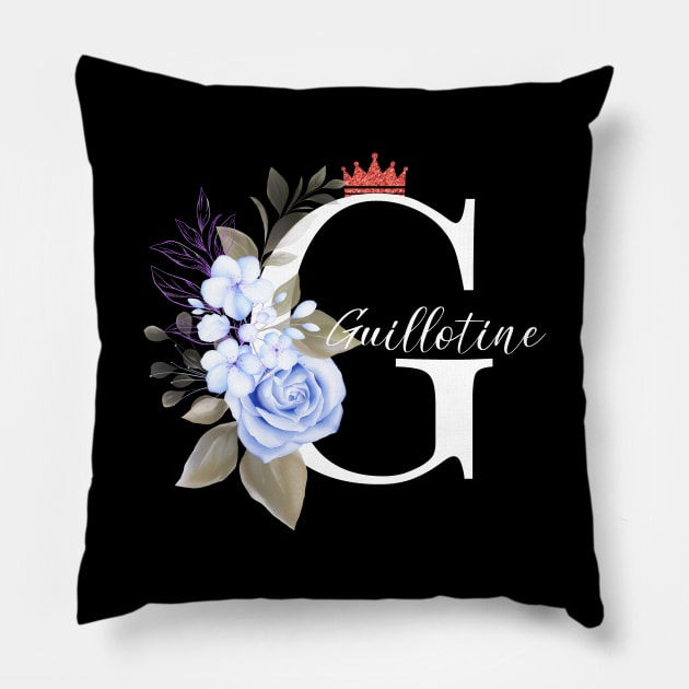 Pretty Guillotine Floral Pillow by aaallsmiles