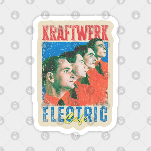 Kraftwerk Vintage 1970 // Electric Cafe Original Fan Design Artwork Magnet by A Design for Life