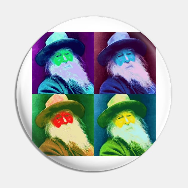 Pop Art - Walt Whitman Pin by Naves