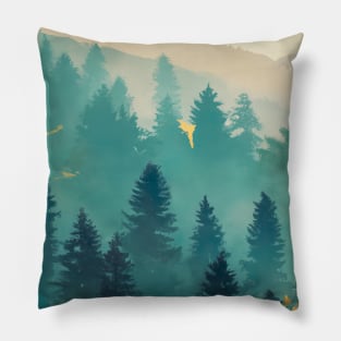 Foggy Forest Pillow