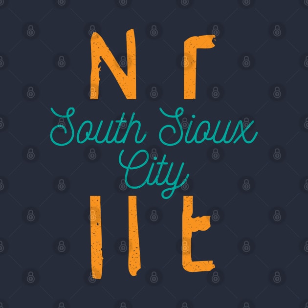 South Sioux City Nebraska Typography by Commykaze