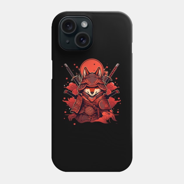 samurai dog Phone Case by fancy ghost