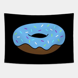 Blue Donut with Sprinkles Tapestry