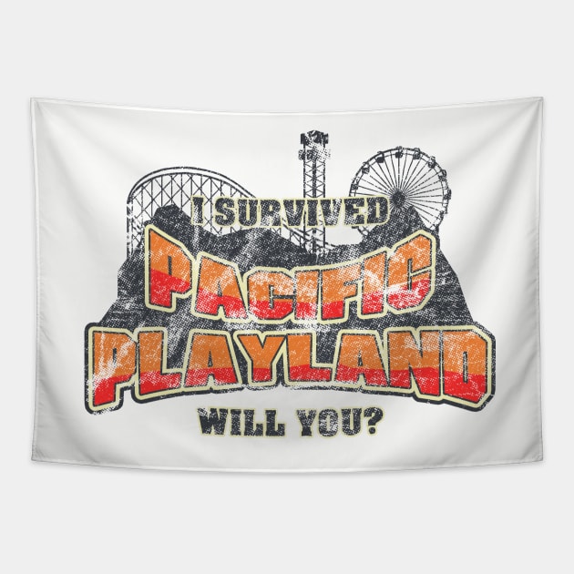 I Survived Pacific Playland Tapestry by robotrobotROBOT