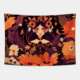 Enchanting Autumn Fairy Tapestry