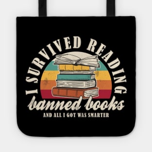 Banned Books "I Survived Reading Banned Books" Book Lover Tote