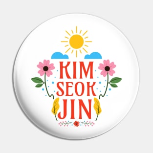 Kim Seokjin - Floral BTS Army Member Jin Kim Seok-jin - Sunny Spring Pin