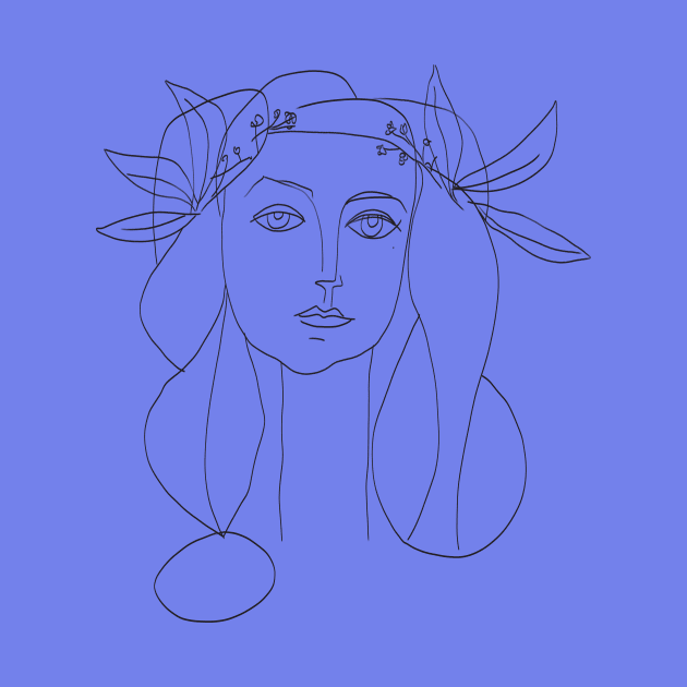 Picasso Line Art - Woman's Head by shamila