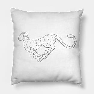 Cheetah - Line Art Pillow