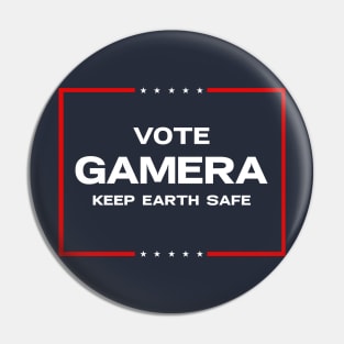 VOTE GAMERA - 2.0 (Front/back print 4 dark tees) Pin