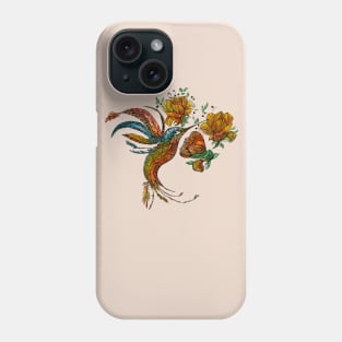 Colibri (hummingbird) flower theme Phone Case