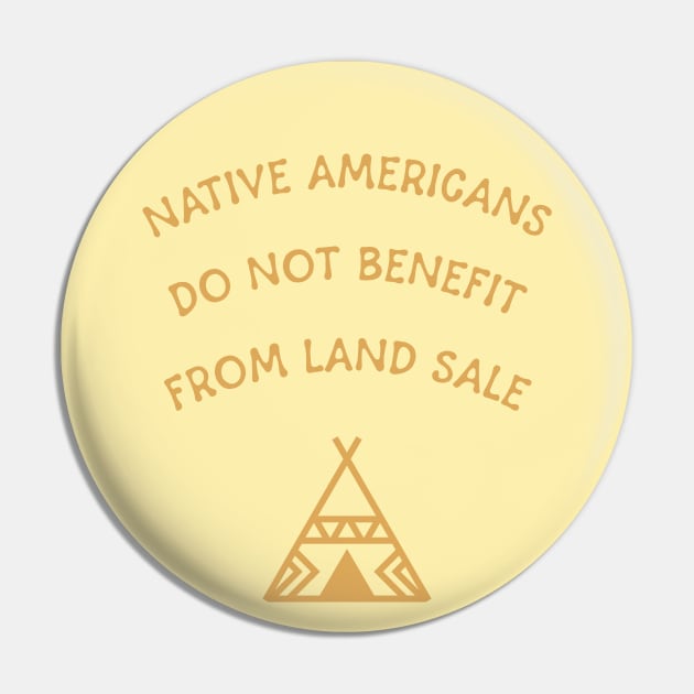 Native Americans - Land Back Pin by Football from the Left