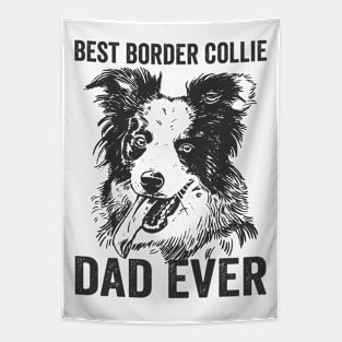 Best Border Collie Dad Ever Funny Dog Tapestry