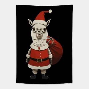 Christmas Funny Cute Llama Tapestry