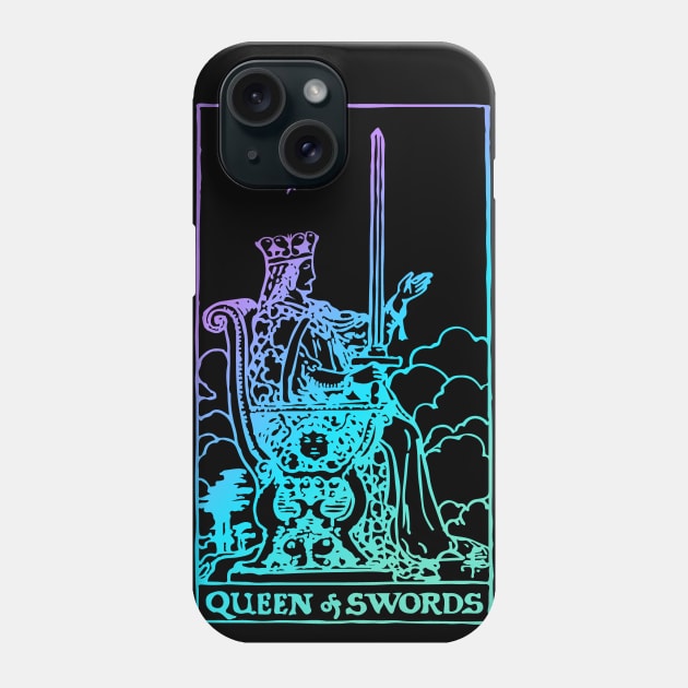 Queen of Swords Tarot Card Rider Waite Phone Case by srojas26