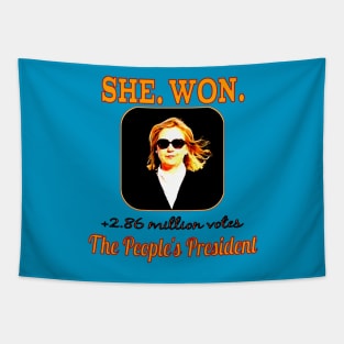 SHE. WON. Tapestry