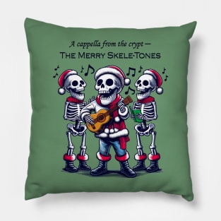 The Merry Skele-Tones - Skeleton carolers Pillow