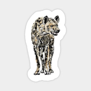 Spotted Hyena Watercolor Artwork for Hyena Fans Magnet