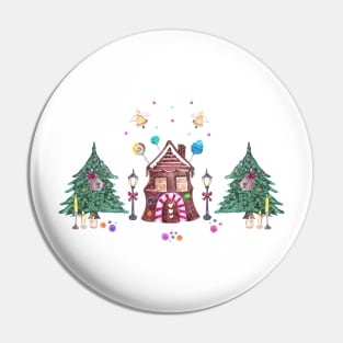 Magical Watercolor Christmas Pin