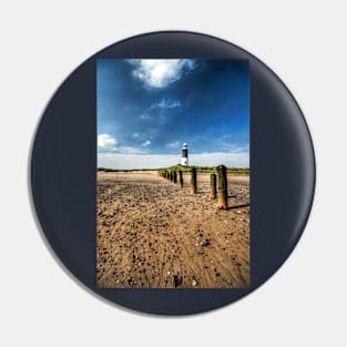 Spurn Point Lighthouse And Groynes Pin