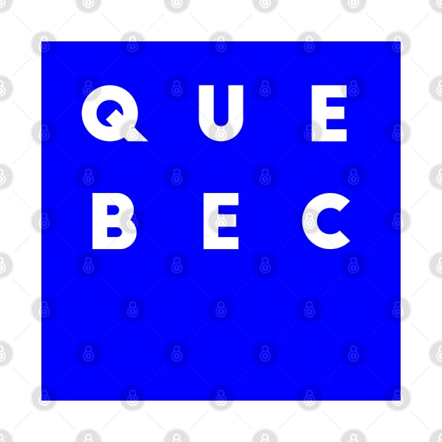 Quebec | Blue square, white letters | Canada by Classical