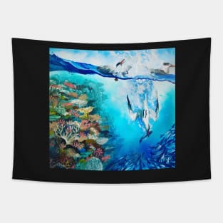 "Diving in" Tapestry