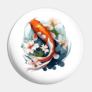 Koi Fish In A Pond Pin