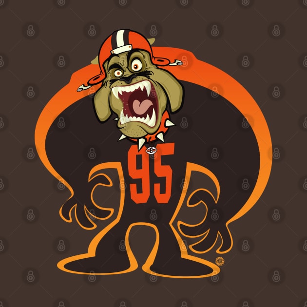 Go Browns BullDawg Whoosh #95 by Goin Ape Studios