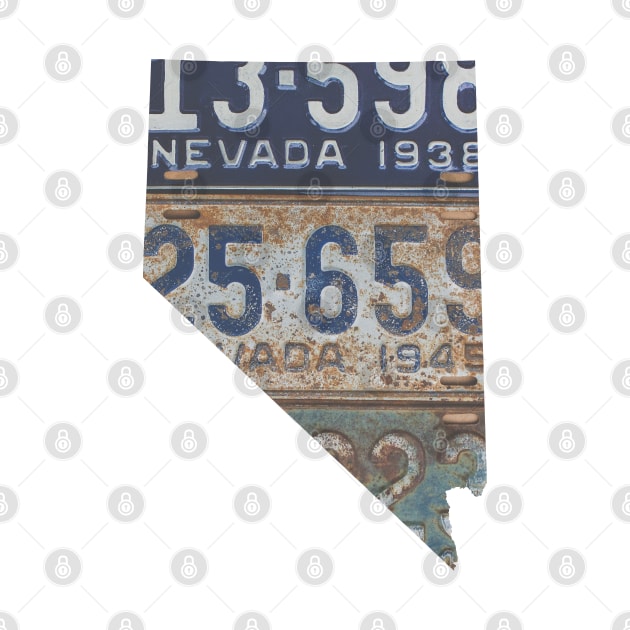 Vintage Nevada License Plates by juniperandspruce