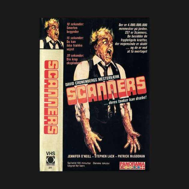 Scanners Danish VHS by Nerdy Gift