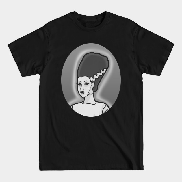Disover Frankenstein's Bride (Black and White) - The Bride Of Frankenstein - T-Shirt