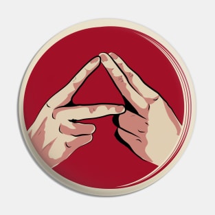 alt J triangle delta hands Pin