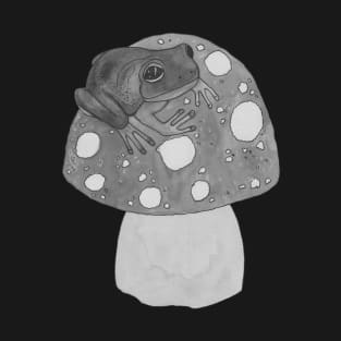 Black and white frog on mushroom T-Shirt