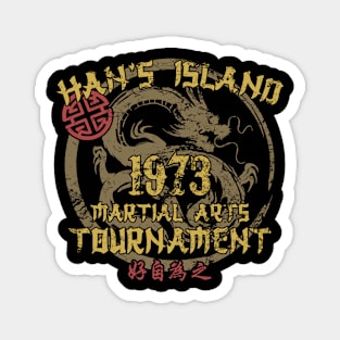 Han's island Bruce Lee Enter the Dragon style 2 of 2 - distressed Magnet