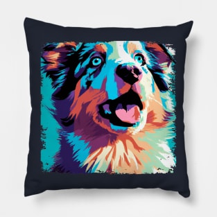 Miniature American Shepherd Pop Art - Dog Lover Gifts Pillow