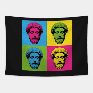 Stoicism Philosopher King Marcus Aurelius Pop Art Tapestry