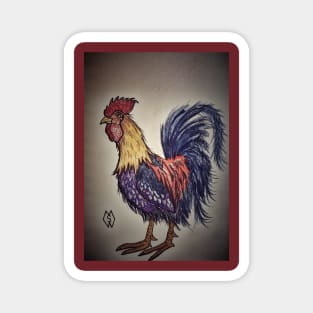 Colorful Rooster Magnet