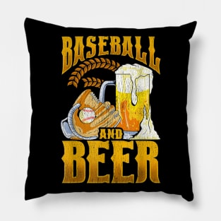 Awesome Baseball And Beer Make The Perfect Day Pillow