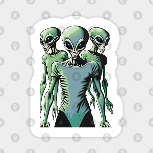 Alien Abductees Magnet by Hunter_c4 "Click here to uncover more designs"