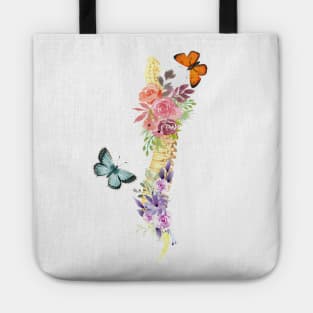 Floral Spine Anatomy Tote