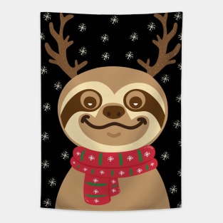 Sloth Reindeer Tapestry