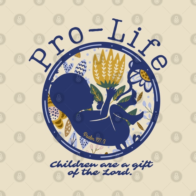 Pro-Life Flower Tee by Little Fishes Catholic Tees