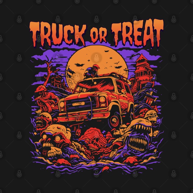 Truck or Treat Halloween Off-Roading Nightmare by Contentarama