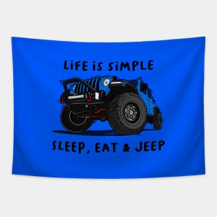 American Jeep Blue Tapestry