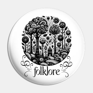 Dark Aesthetic Whimsical Forest Folklore Design Pin